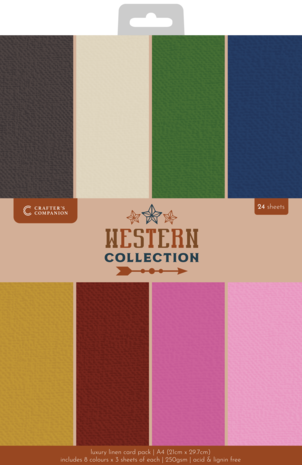 Crafter's Companion Western Collection A4 Luxury Linen Card (WC-LINEN-A4)