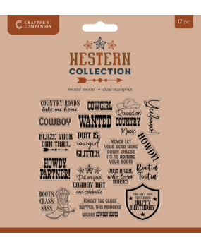 Crafter's Companion Western Collection Clear Acrylic Stamp Rootin' Tootin' (WC-CA-ST-ROTO)