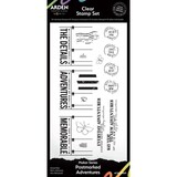 Arden Creative Studio Maker Series 4x8 Inch Clear Stamp Set - Postmarked Adventures (ACSCS0009)