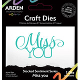 Arden Creative Studio Sentiment Series Craft Dies Stacked Miss You (ACSCD0010)