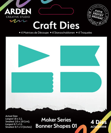 Arden Creative Studio Maker Series Craft Dies - Banner Shapes 01 (ACSCD0008) Arden Creative Studio Maker Series Craft Dies - Banner Shapes 01 (ACSCD0008)