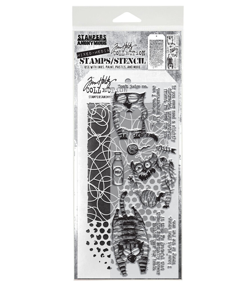Stampers Anonymous Mixed Media #10 Tim Holtz Stamps/Stencil (THMM110) Stampers Anonymous Mixed Media #10 Tim Holtz Stamps/Stencil (THMM110)