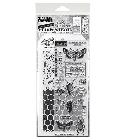 Stampers Anonymous Mixed Media #11 Tim Holtz Stamps/Stencil (THMM111) Stampers Anonymous Mixed Media #11 Tim Holtz Stamps/Stencil (THMM111)