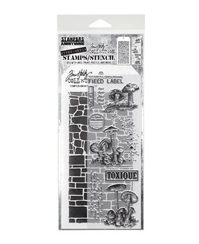 Stampers Anonymous Mixed Media #12 Tim Holtz Stamps/Stencil (THMM112)