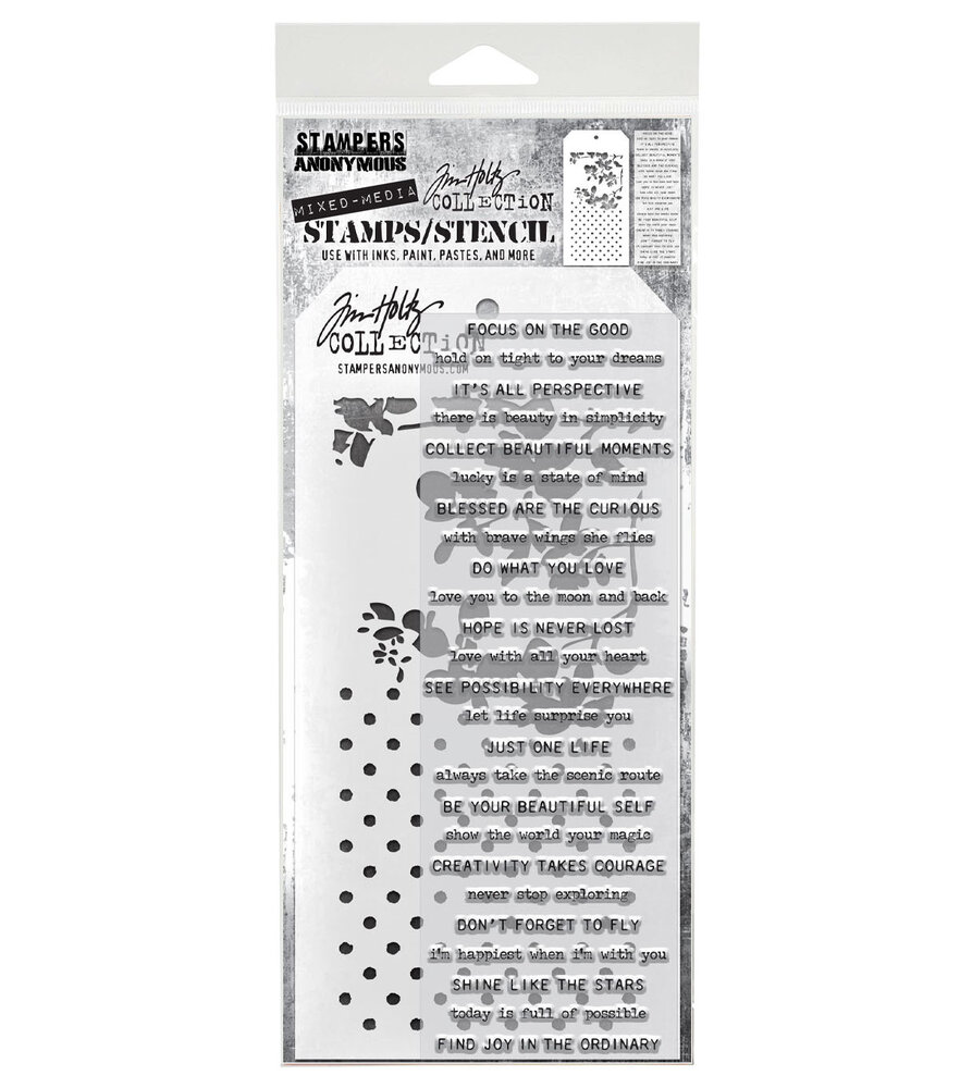 Stampers Anonymous Mixed Media #13 Tim Holtz Stamps/Stencil (THMM113) Stampers Anonymous Mixed Media #13 Tim Holtz Stamps/Stencil (THMM113)