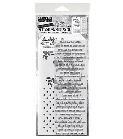 Stampers Anonymous Mixed Media #13 Tim Holtz Stamps/Stencil (THMM113) Stampers Anonymous Mixed Media #13 Tim Holtz Stamps/Stencil (THMM113)