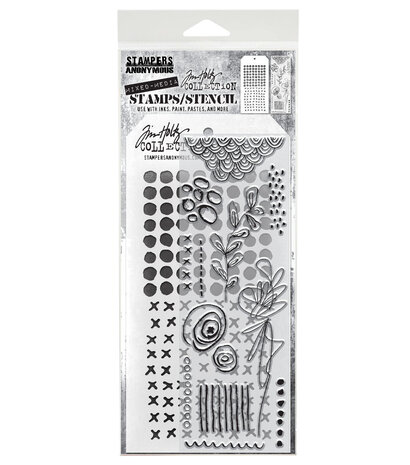 Stampers Anonymous Mixed Media #14 Tim Holtz Stamps/Stencil (THMM114) Stampers Anonymous Mixed Media #14 Tim Holtz Stamps/Stencil (THMM114)