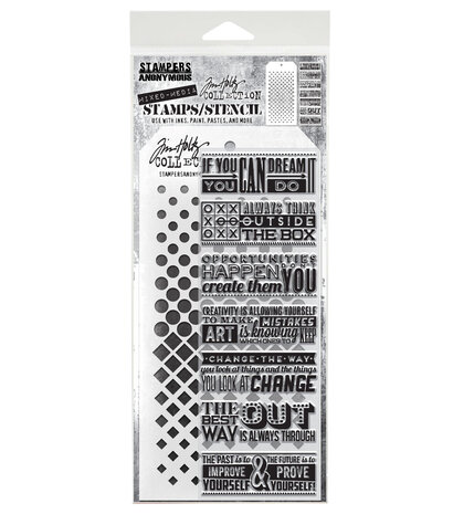 Stampers Anonymous Mixed Media #17 Tim Holtz Stamps/Stencil (THMM117) Stampers Anonymous Mixed Media #17 Tim Holtz Stamps/Stencil (THMM117)