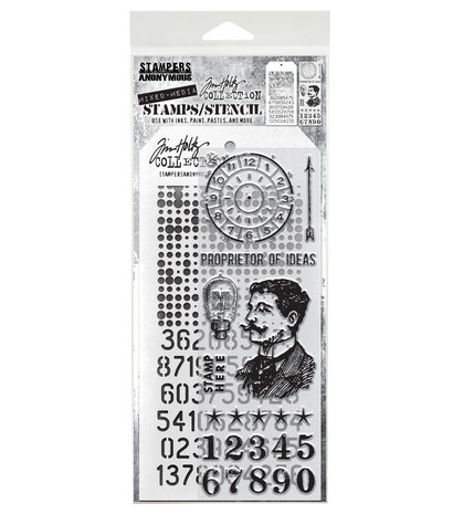 Stampers Anonymous Mixed Media #18 Tim Holtz Stamps/Stencil (THMM118) Stampers Anonymous Mixed Media #18 Tim Holtz Stamps/Stencil (THMM118)