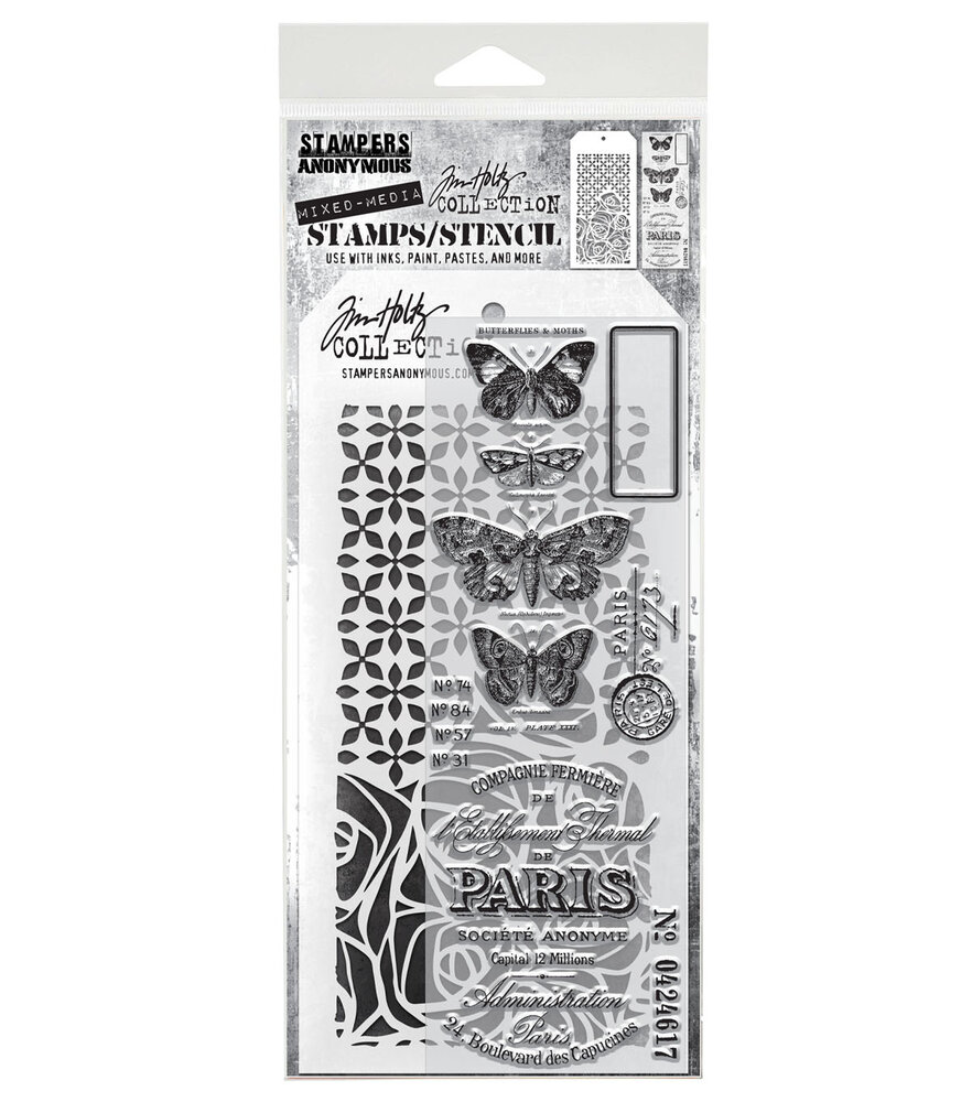 Stampers Anonymous Mixed Media #20 Tim Holtz Stamps/Stencil (THMM120) Stampers Anonymous Mixed Media #20 Tim Holtz Stamps/Stencil (THMM120)