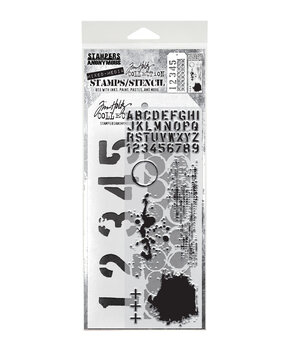 Stampers Anonymous Mixed Media #22 Tim Holtz Stamps/Stencil (THMM122)