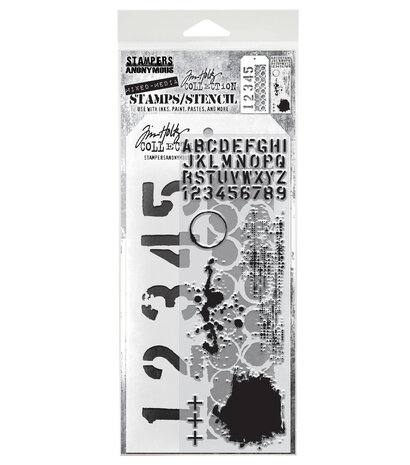 Stampers Anonymous Mixed Media #22 Tim Holtz Stamps/Stencil (THMM122) Stampers Anonymous Mixed Media #22 Tim Holtz Stamps/Stencil (THMM122)