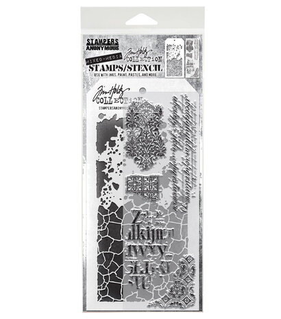 Stampers Anonymous Mixed Media #23 Tim Holtz Stamps/Stencil (THMM123) Stampers Anonymous Mixed Media #23 Tim Holtz Stamps/Stencil (THMM123)
