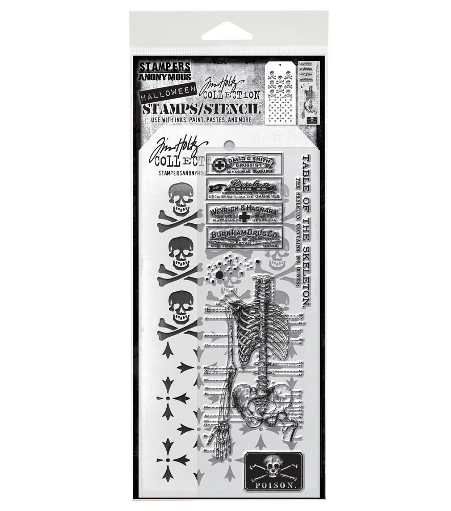 Stampers Anonymous Mixed Media #29 Tim Holtz Stamps/Stencil (THMM129) Stampers Anonymous Mixed Media #29 Tim Holtz Stamps/Stencil (THMM129)