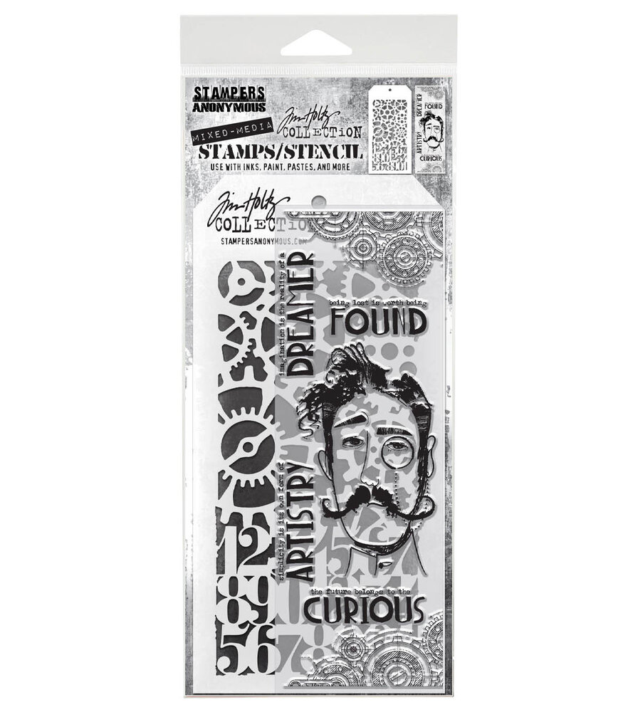 Stampers Anonymous Mixed Media #37 Tim Holtz Stamps/Stencil (THMM137) Stampers Anonymous Mixed Media #37 Tim Holtz Stamps/Stencil (THMM137)
