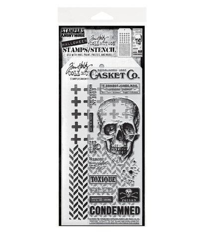 Stampers Anonymous Mixed Media #48 Tim Holtz Stamps/Stencil (THMM148)