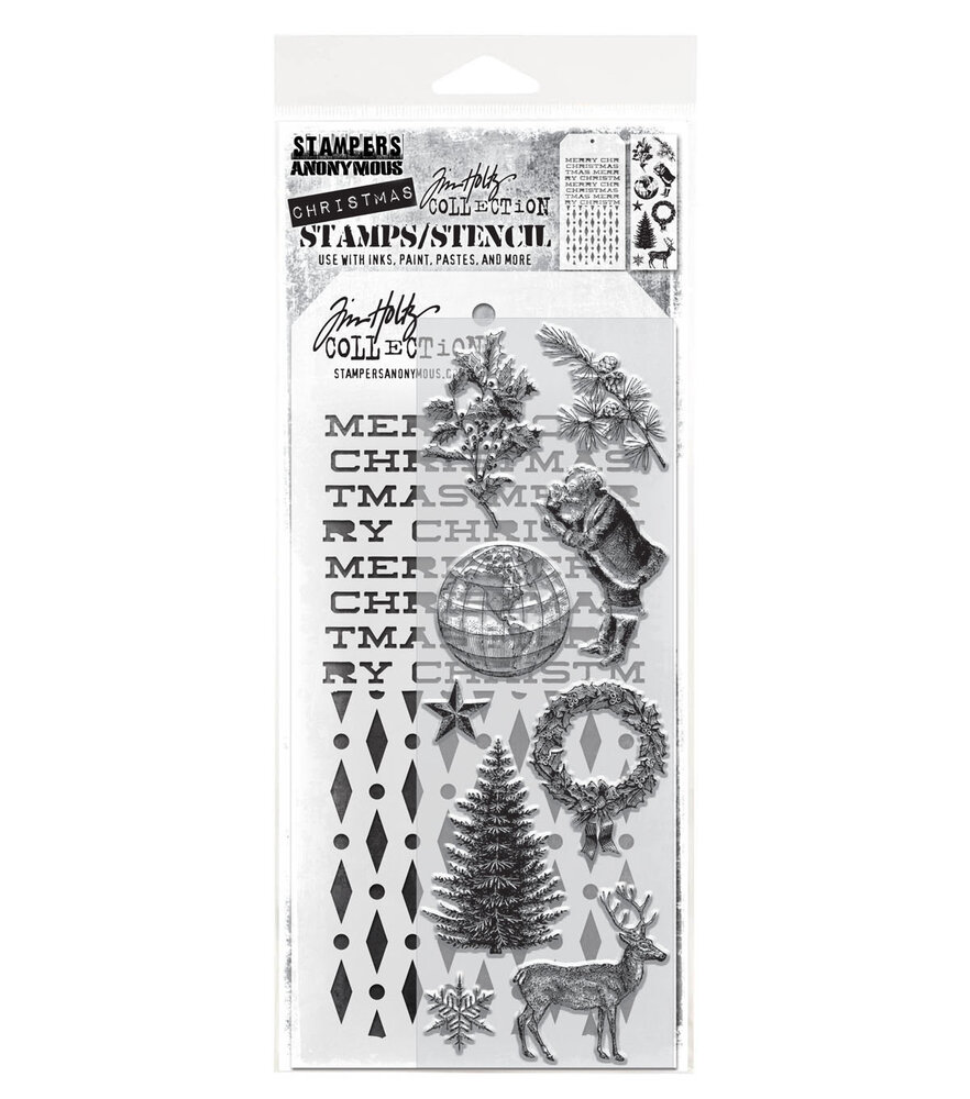 Stampers Anonymous Mixed Media #52 Tim Holtz Stamps/Stencil (THMM152) Stampers Anonymous Mixed Media #52 Tim Holtz Stamps/Stencil (THMM152)