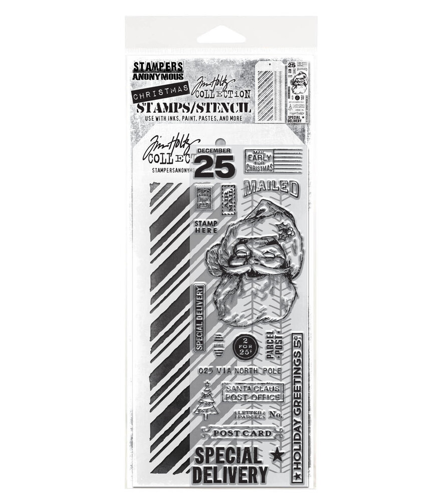 Stampers Anonymous Mixed Media #54 Tim Holtz Stamps/Stencil (THMM154) Stampers Anonymous Mixed Media #54 Tim Holtz Stamps/Stencil (THMM154)