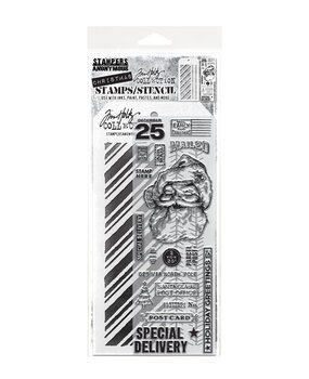 Stampers Anonymous Mixed Media #54 Tim Holtz Stamps/Stencil (THMM154)
