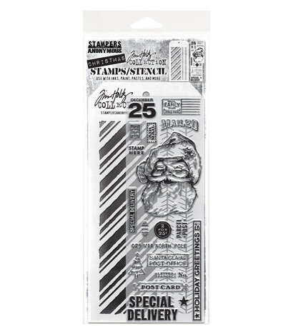 Stampers Anonymous Mixed Media #54 Tim Holtz Stamps/Stencil (THMM154) Stampers Anonymous Mixed Media #54 Tim Holtz Stamps/Stencil (THMM154)