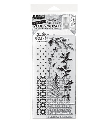 Stampers Anonymous Mixed Media #55 Tim Holtz Stamps/Stencil (THMM155) Stampers Anonymous Mixed Media #55 Tim Holtz Stamps/Stencil (THMM155)