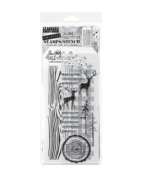 Stampers Anonymous Mixed Media #57 Tim Holtz Stamps/Stencil (THMM157)