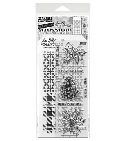 Stampers Anonymous Blueprint Christmas #2 Tim Holtz Stamps/Stencil (THMM192) Stampers Anonymous Blueprint Christmas #2 Tim Holtz Stamps/Stencil (THMM192)