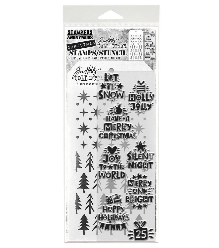 Stampers Anonymous Holiday Whatnots Tim Holtz Stamps/Stencil (THMM188)