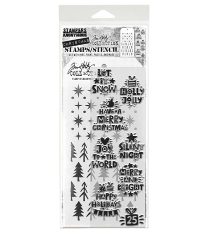 Stampers Anonymous Holiday Whatnots Tim Holtz Stamps/Stencil (THMM188)