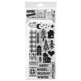 Stampers Anonymous Festive Print Tim Holtz Stamps/Stencil (THMM187)