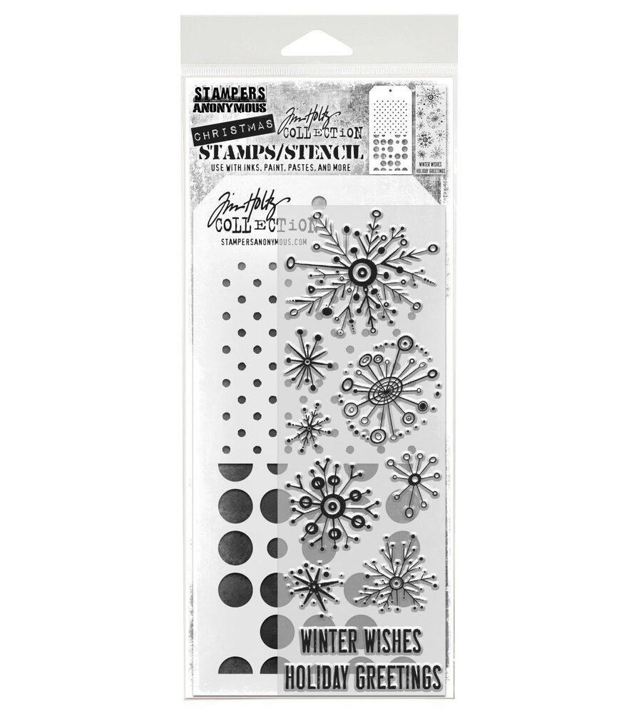 Stampers Anonymous Retro Flakes Tim Holtz Stamps/Stencil (THMM185) Stampers Anonymous Retro Flakes Tim Holtz Stamps/Stencil (THMM185)