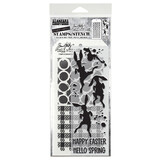Stampers Anonymous Bunny Hop Tim Holtz Stamps/Stencil (THMM183)