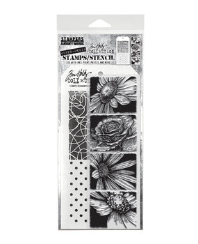 Stampers Anonymous Bold Botanicals Tim Holtz Stamps/Stencil (THMM181)