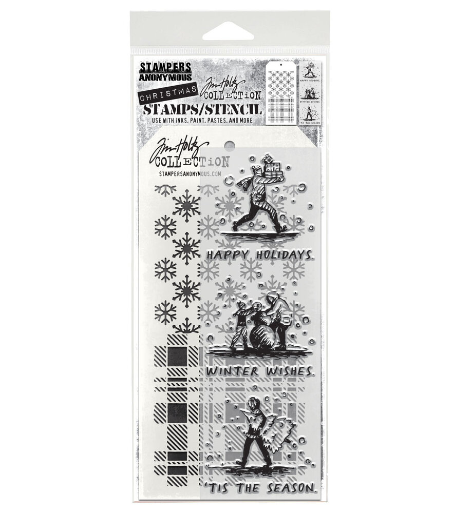 Stampers Anonymous Holiday Sketchbook Tim Holtz Stamps/Stencil (THMM176) Stampers Anonymous Holiday Sketchbook Tim Holtz Stamps/Stencil (THMM176)