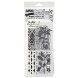 Stampers Anonymous Festive Collage Tim Holtz Stamps/Stencil (THMM175)