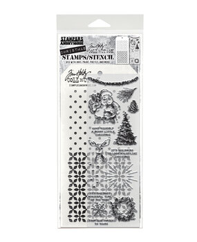 Stampers Anonymous Darling Christmas Tim Holtz Stamps/Stencil (THMM174)