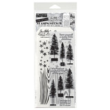 Stampers Anonymous Bottlebrush Trees Tim Holtz Stamps/Stencil (THMM173)