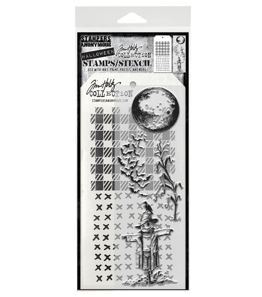 Stampers Anonymous The Scarecrow Tim Holtz Stamps/Stencil (THMM170) Stampers Anonymous The Scarecrow Tim Holtz Stamps/Stencil (THMM170)