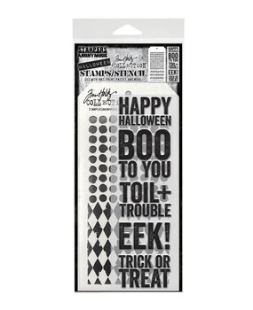 Stampers Anonymous Bold Frights Tim Holtz Stamps/Stencil (THMM169)