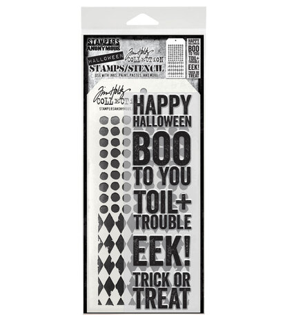 Stampers Anonymous Bold Frights Tim Holtz Stamps/Stencil (THMM169) Stampers Anonymous Bold Frights Tim Holtz Stamps/Stencil (THMM169)