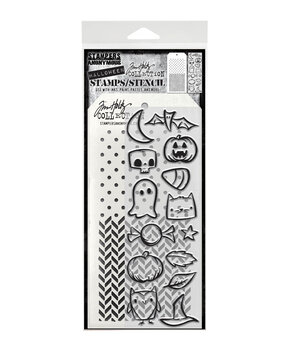 Stampers Anonymous Tiny Frights Tim Holtz Stamps/Stencil (THMM168)