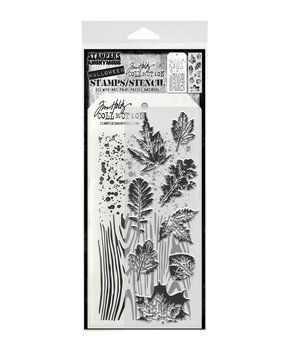 Stampers Anonymous Leaf Prints Tim Holtz Stamps/Stencil (THMM167)