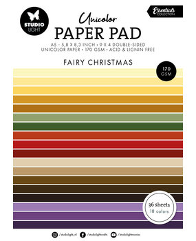 Studio Light Fairy Christmas A5 Christmas Unicolor Paper Pad (SL-ES-UPP340)
