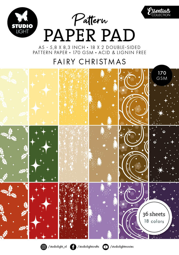 Studio Light Fairy Christmas A5 Christmas Pattern Paper Pad (SL-ES-PPP342) Studio Light Fairy Christmas A5 Christmas Pattern Paper Pad (SL-ES-PPP342)