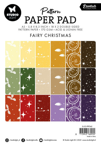 Studio Light Fairy Christmas A5 Christmas Pattern Paper Pad (SL-ES-PPP342) Studio Light Fairy Christmas A5 Christmas Pattern Paper Pad (SL-ES-PPP342)
