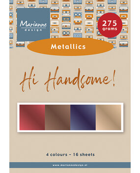 Marianne Design Hi Handsome! A5 Metallics Cardstock (PK9210)