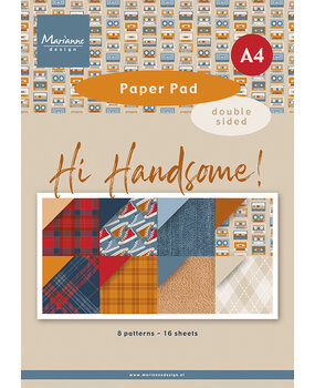 Marianne Design Hi Handsome! A4 Paper Pad (PK9208)