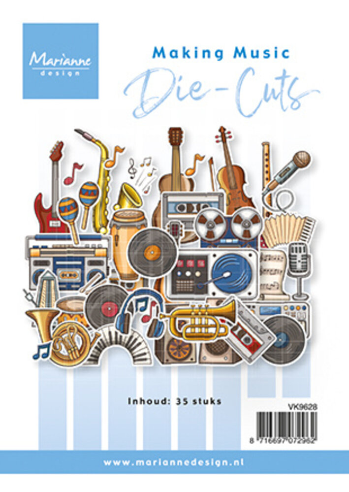 Marianne Design Die-cuts Making Music (VK9628) (DISCONTINUED) Marianne Design Die-cuts Making Music (VK9628) (DISCONTINUED)