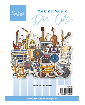 Marianne Design Die-cuts Making Music (VK9628) (DISCONTINUED) Marianne Design Die-cuts Making Music (VK9628) (DISCONTINUED)