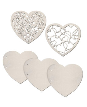 Ciao Bella Flowers and Hearts Album Pages (5pcs) (KSV034)